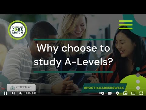 Why choose to study A-LEVELS?